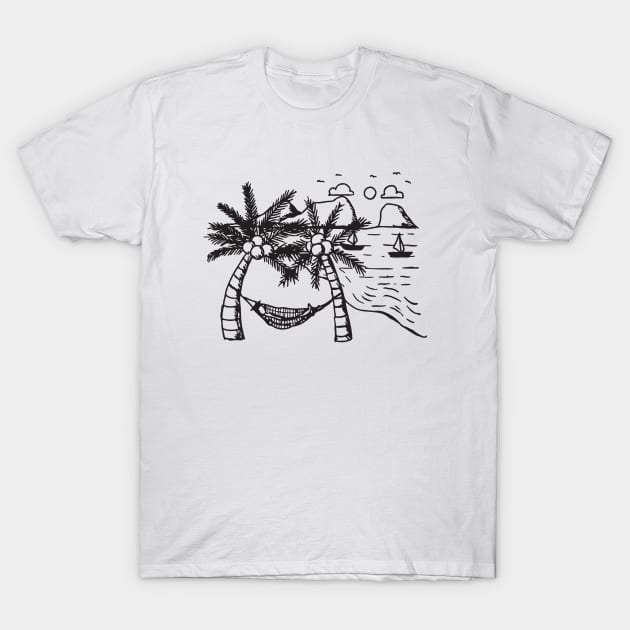 Beach coconut vibes T-Shirt by anema